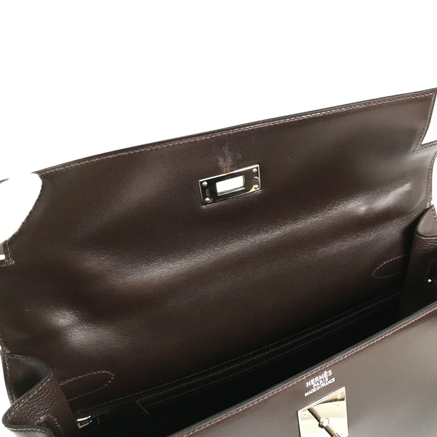 HERMES ?I carved seal 2005 Shoulder 2WAY SilverHardware Handbag
