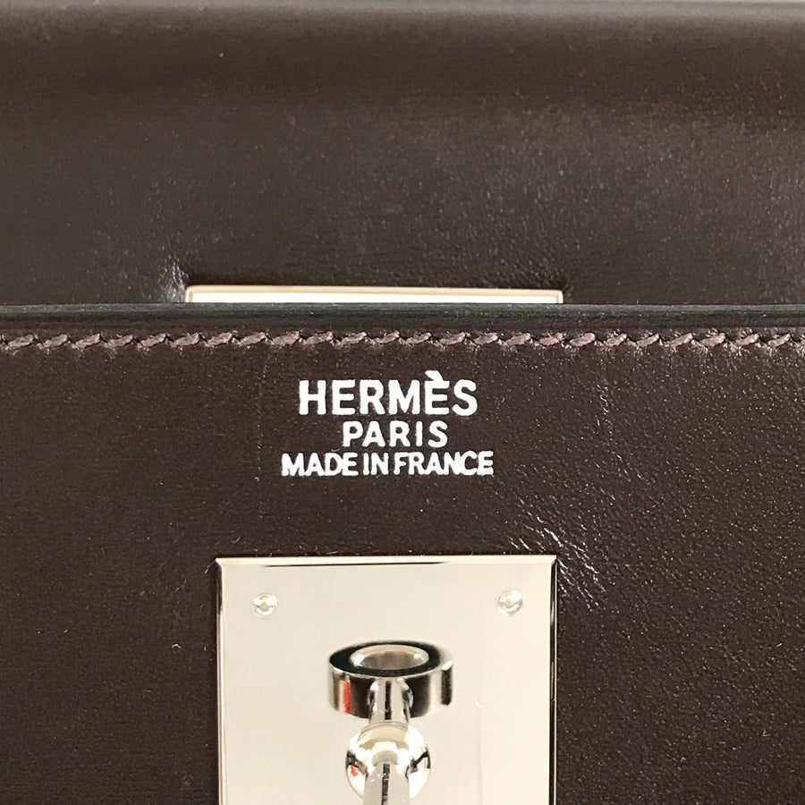 HERMES ?I carved seal 2005 Shoulder 2WAY SilverHardware Handbag