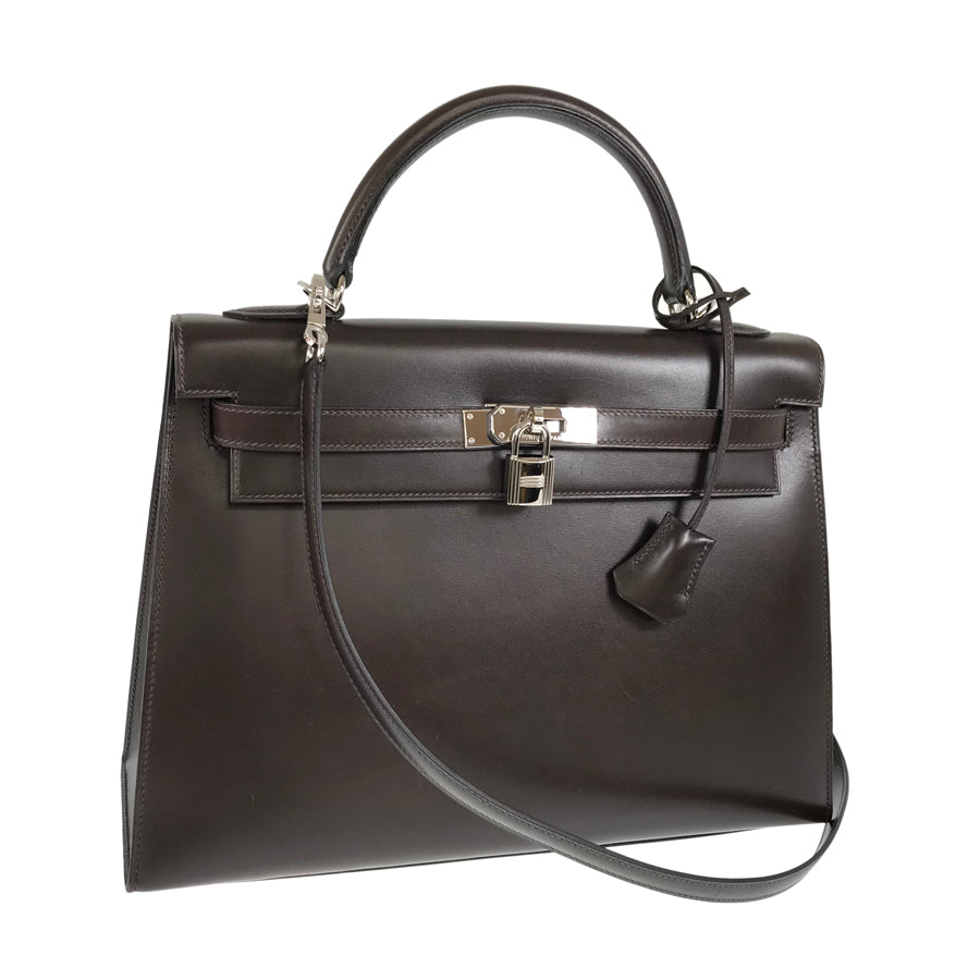 HERMES ?I carved seal 2005 Shoulder 2WAY SilverHardware Handbag