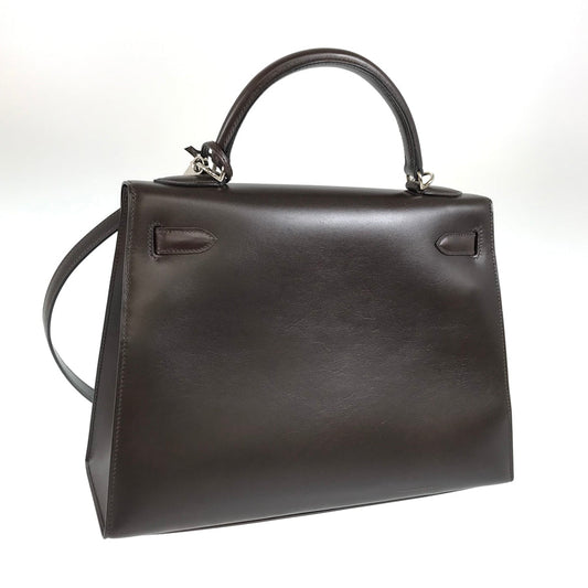 HERMES ?I carved seal 2005 Shoulder 2WAY SilverHardware Handbag