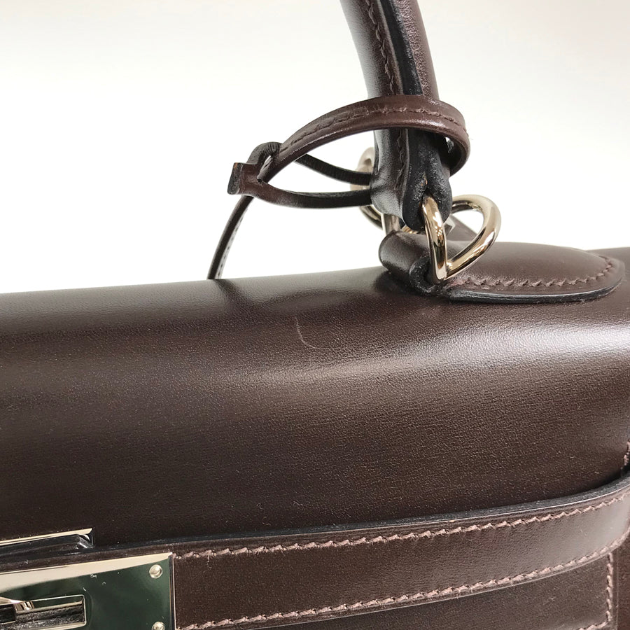 HERMES ?I carved seal 2005 Shoulder 2WAY SilverHardware Handbag