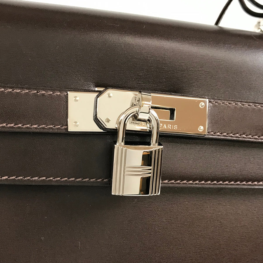 HERMES ?I carved seal 2005 Shoulder 2WAY SilverHardware Handbag