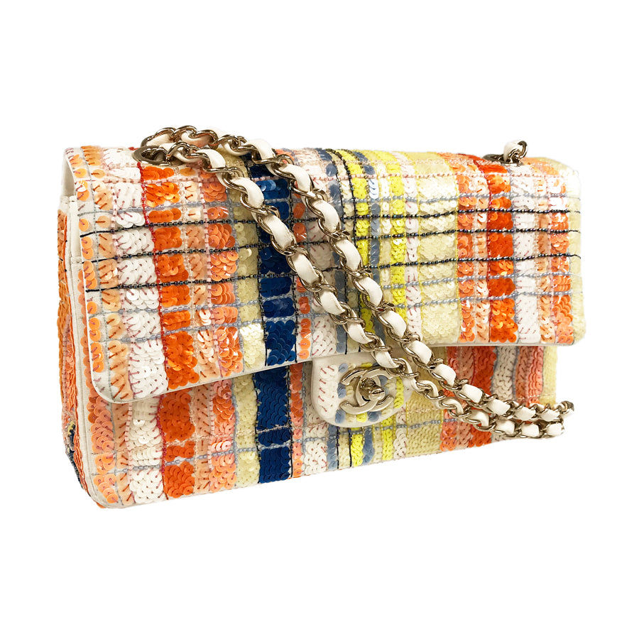 CHANEL Sequin W Flap WChain Shoulder bag
