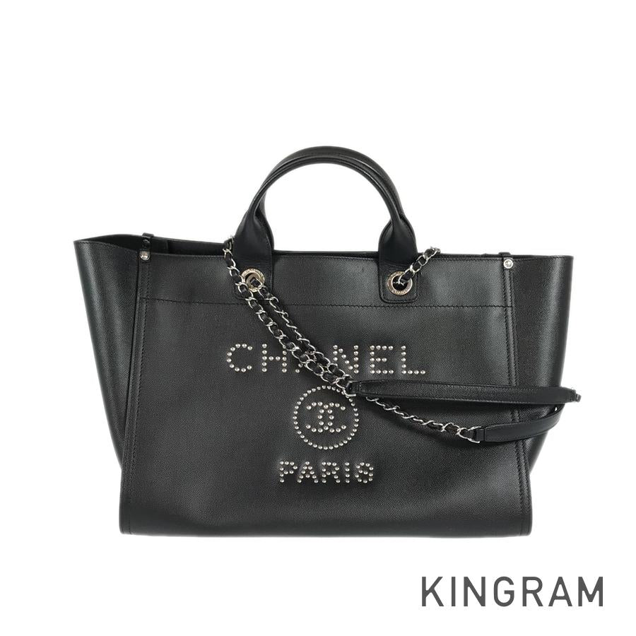CHANEL Studs 2WAY Chain Shoulder Tote Bag