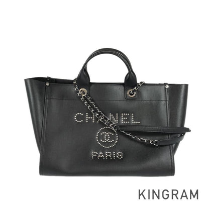 CHANEL Studs 2WAY Chain Shoulder Tote Bag