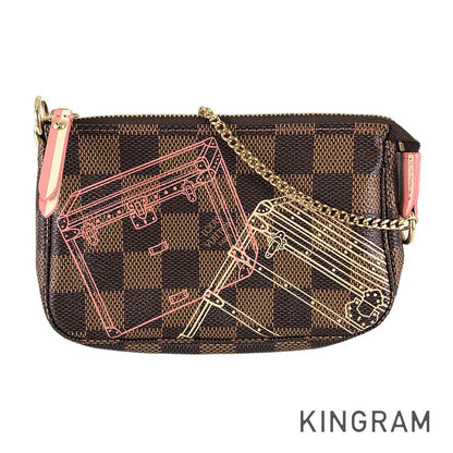 LOUIS VUITTON Damier Ebene Mini Pochette Accessoires N41433 Pouch
