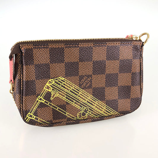 LOUIS VUITTON Damier Ebene Mini Pochette Accessoires N41433 Pouch