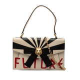 Gucci Ribbon Tiger Leather 2way Bag