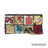 CHANEL ChainShoulder Icon Knit Patchwork Gold Hardware Shoulder Bag