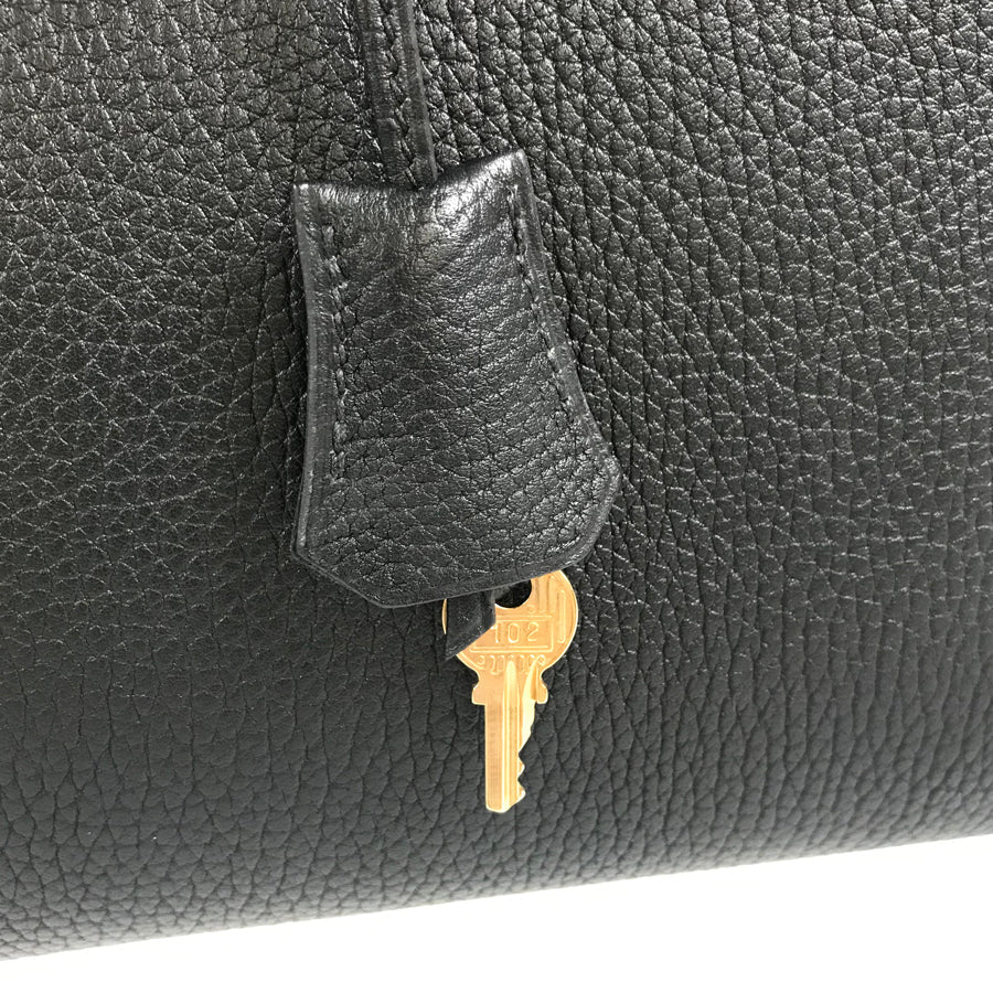 HERMES ?D engraved 2000 production Gold Hardware Handbag