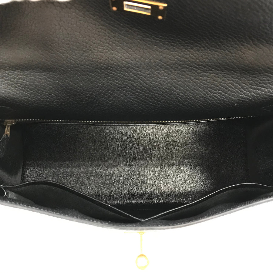 HERMES ?D engraved 2000 production Gold Hardware Handbag