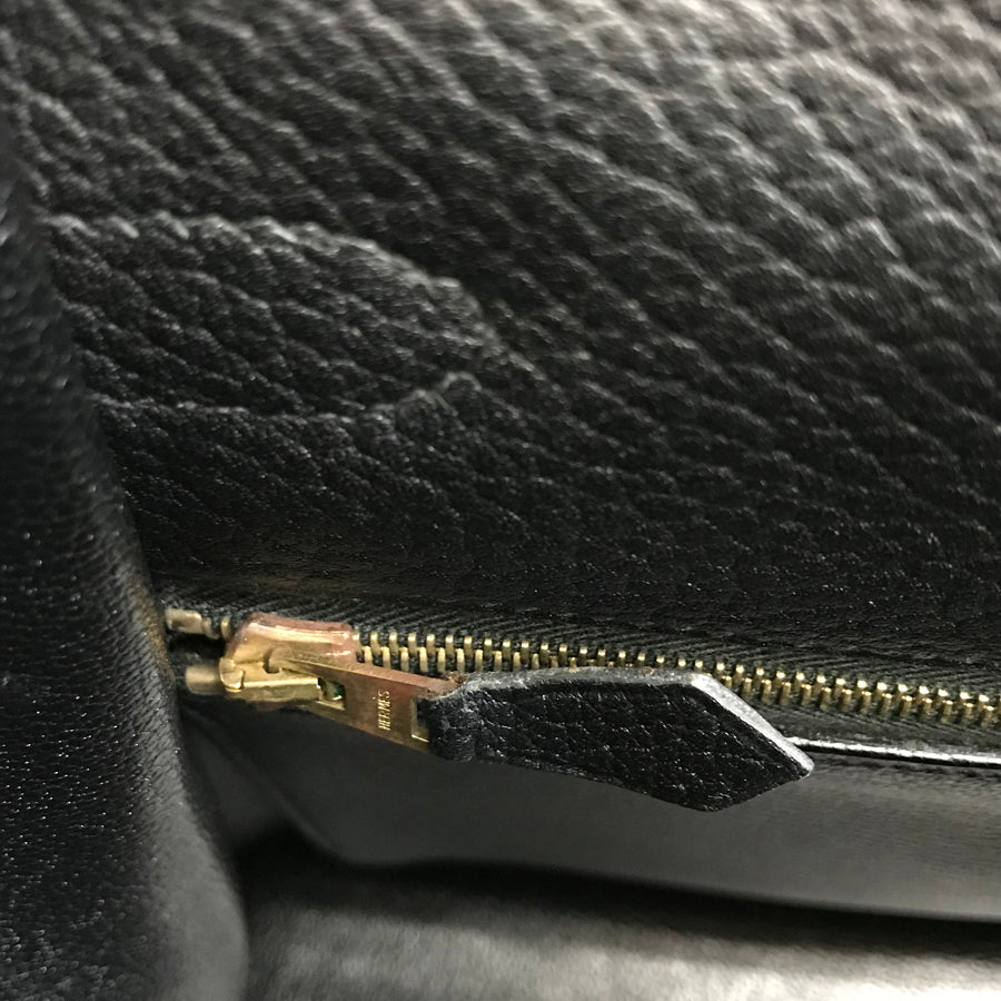 HERMES ?D engraved 2000 production Gold Hardware Handbag