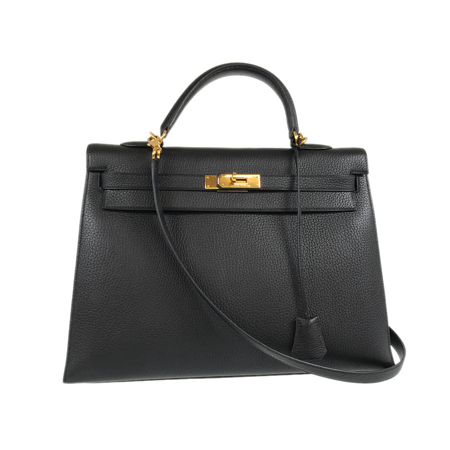 HERMES ?D engraved 2000 production Gold Hardware Handbag