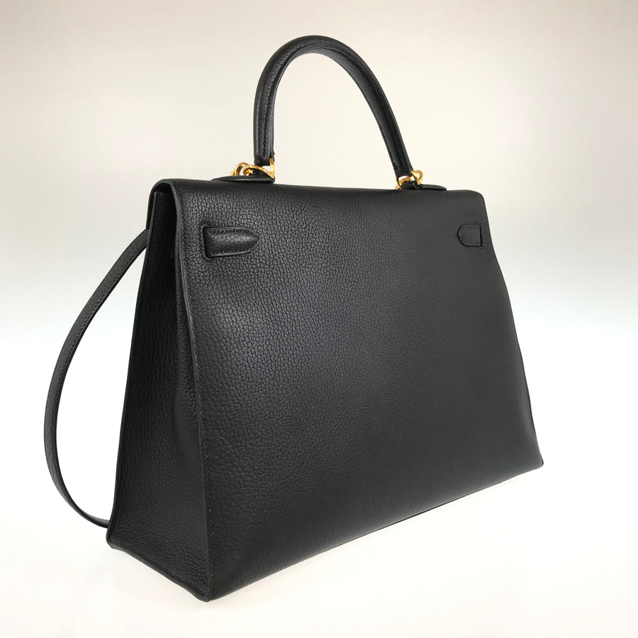 HERMES ?D engraved 2000 production Gold Hardware Handbag