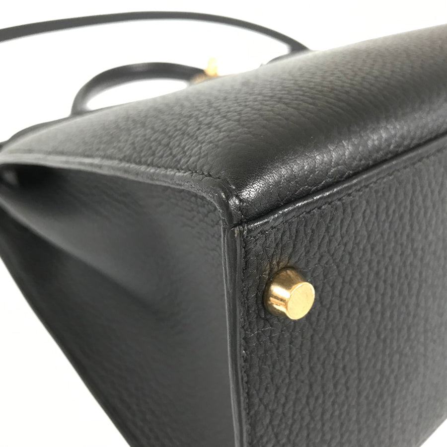 HERMES ?D engraved 2000 production Gold Hardware Handbag