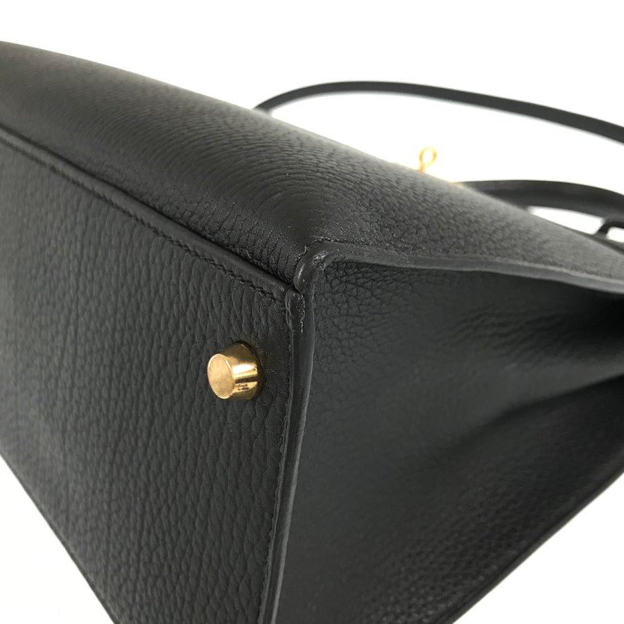 HERMES ?D engraved 2000 production Gold Hardware Handbag