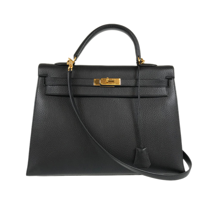 HERMES ?D engraved 2000 production Gold Hardware Handbag
