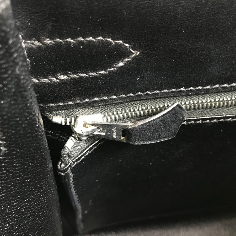 HERMES Kelly 32 ?C engraved 1999 production SilverHardware Handbag