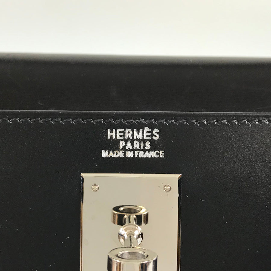 HERMES Kelly 32 ?C engraved 1999 production SilverHardware Handbag