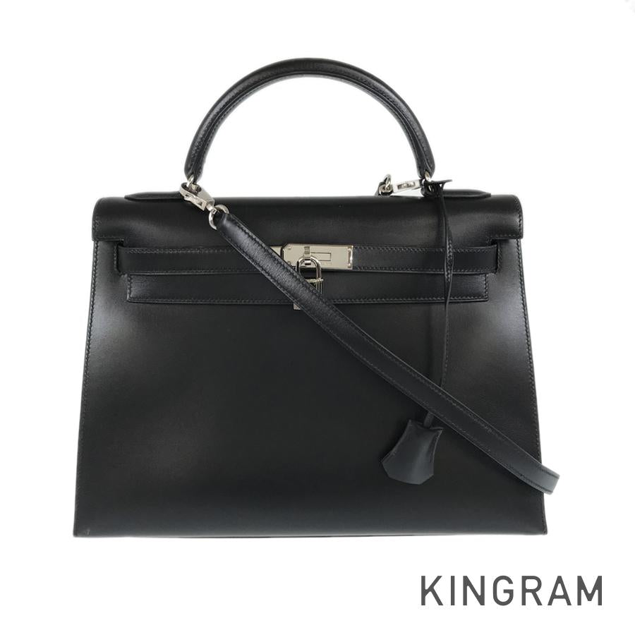 HERMES Kelly 32 ?C engraved 1999 production SilverHardware Handbag