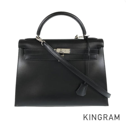 HERMES Kelly 32 ?C engraved 1999 production SilverHardware Handbag