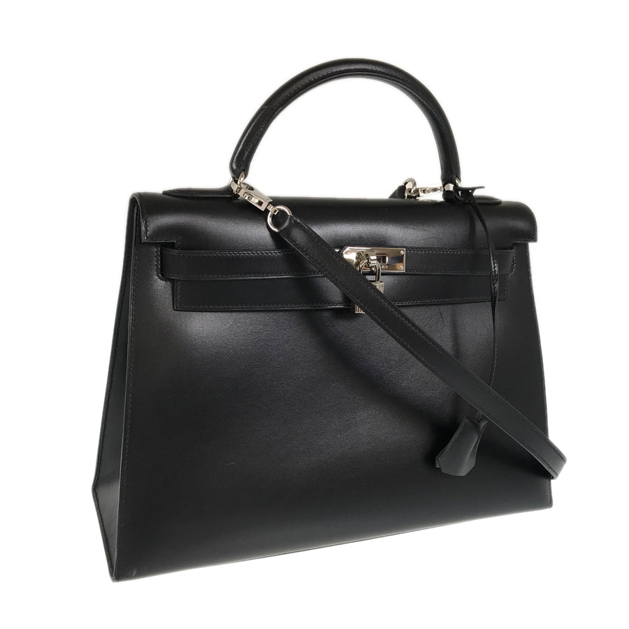 HERMES Kelly 32 ?C engraved 1999 production SilverHardware Handbag