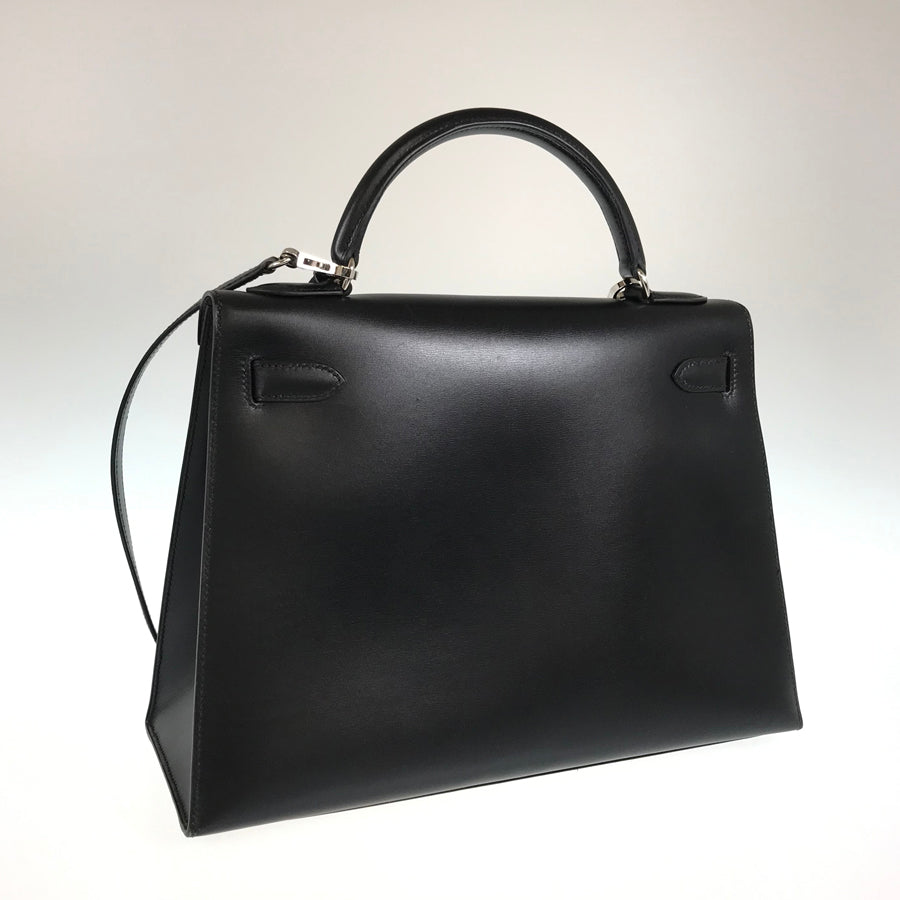 HERMES Kelly 32 ?C engraved 1999 production SilverHardware Handbag