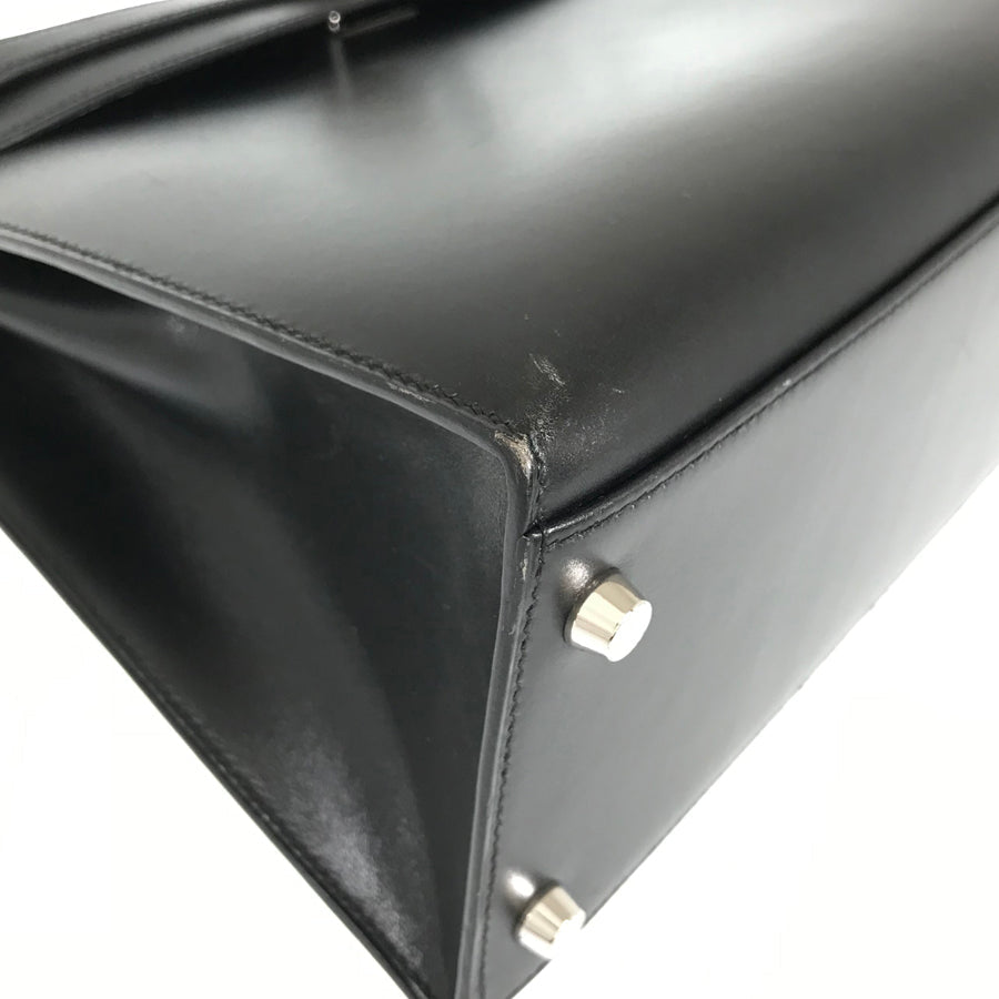 HERMES Kelly 32 ?C engraved 1999 production SilverHardware Handbag