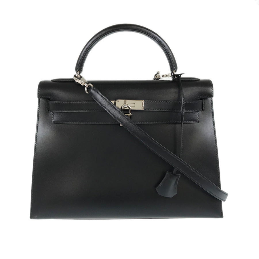 HERMES Kelly 32 ?C engraved 1999 production SilverHardware Handbag