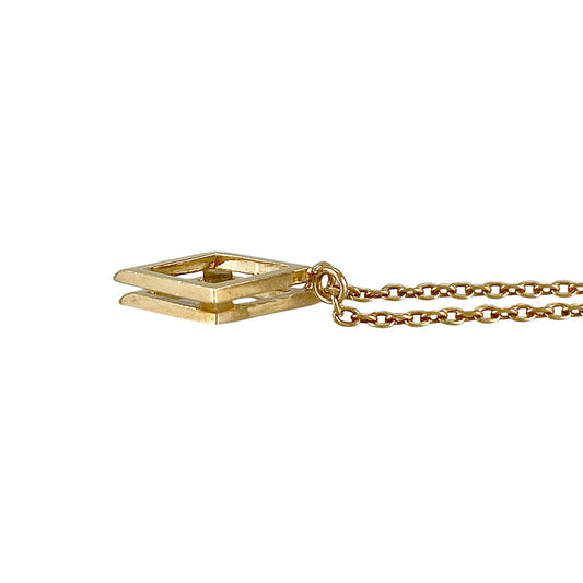 Dior Square Cube Necklace