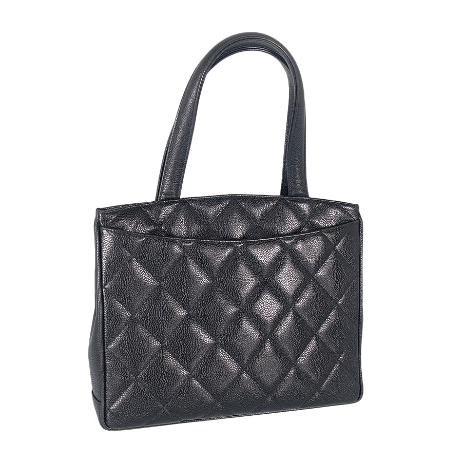 CHANEL COCO Mark Turnlock Hardware Tote Bag