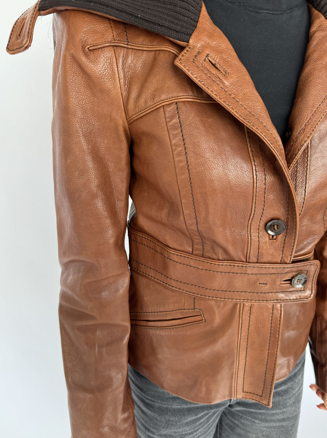 Gucci Leather Jacket, Brown -Tom Ford Era