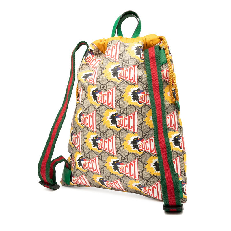 Gucci GG Supreme Children's Lion Motif PVC Leather Backpack