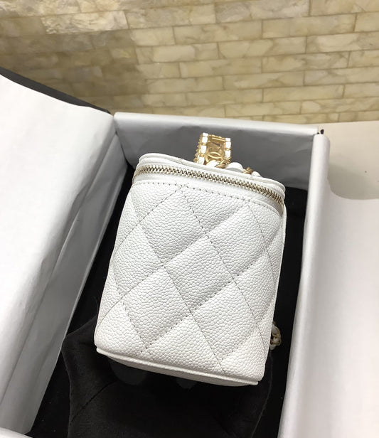 CHL - Small Vanity Case White For Women Bags 5.9in/15cm