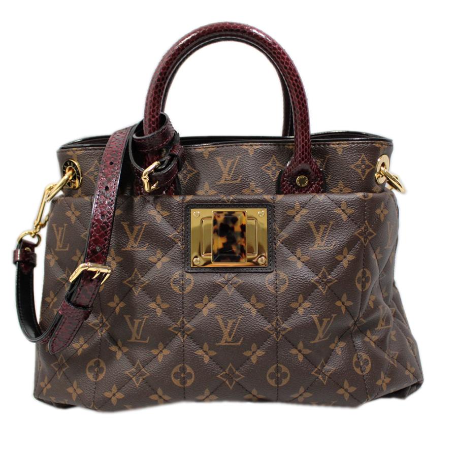 Louis Vuitton Monogram Etoile Exotic Tote MM  Python Leather Shulder Bag