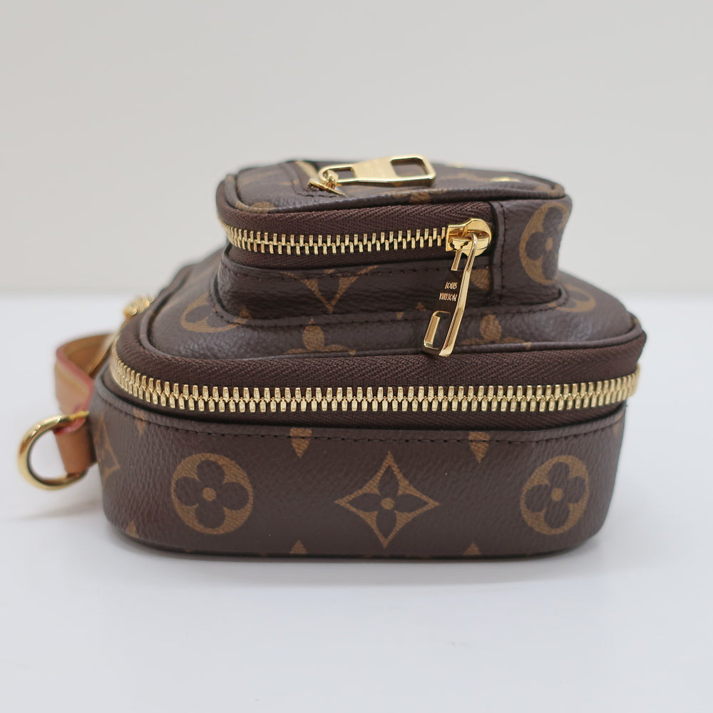 Louis Vuitton Utility Crossbody Shoulder Bag Monogram Brown 2Way