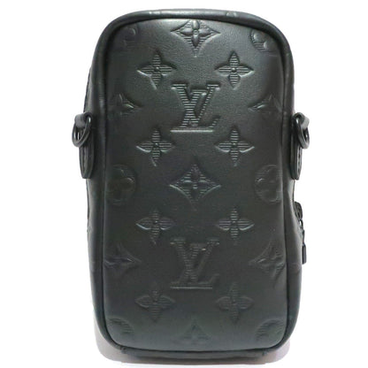 Louis Vuitton Monogram Shadow Leather Double Crossbody Phone Clutch