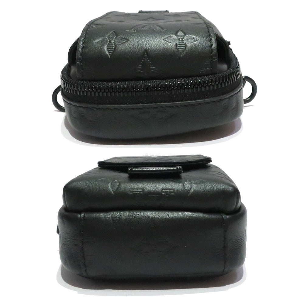 Louis Vuitton Monogram Shadow Leather Double Crossbody Phone Clutch