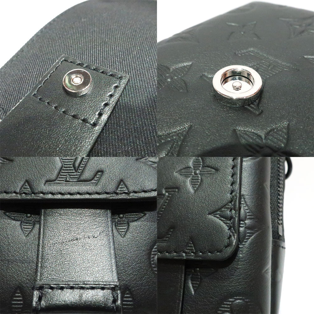 Louis Vuitton Monogram Shadow Leather Double Crossbody Phone Clutch