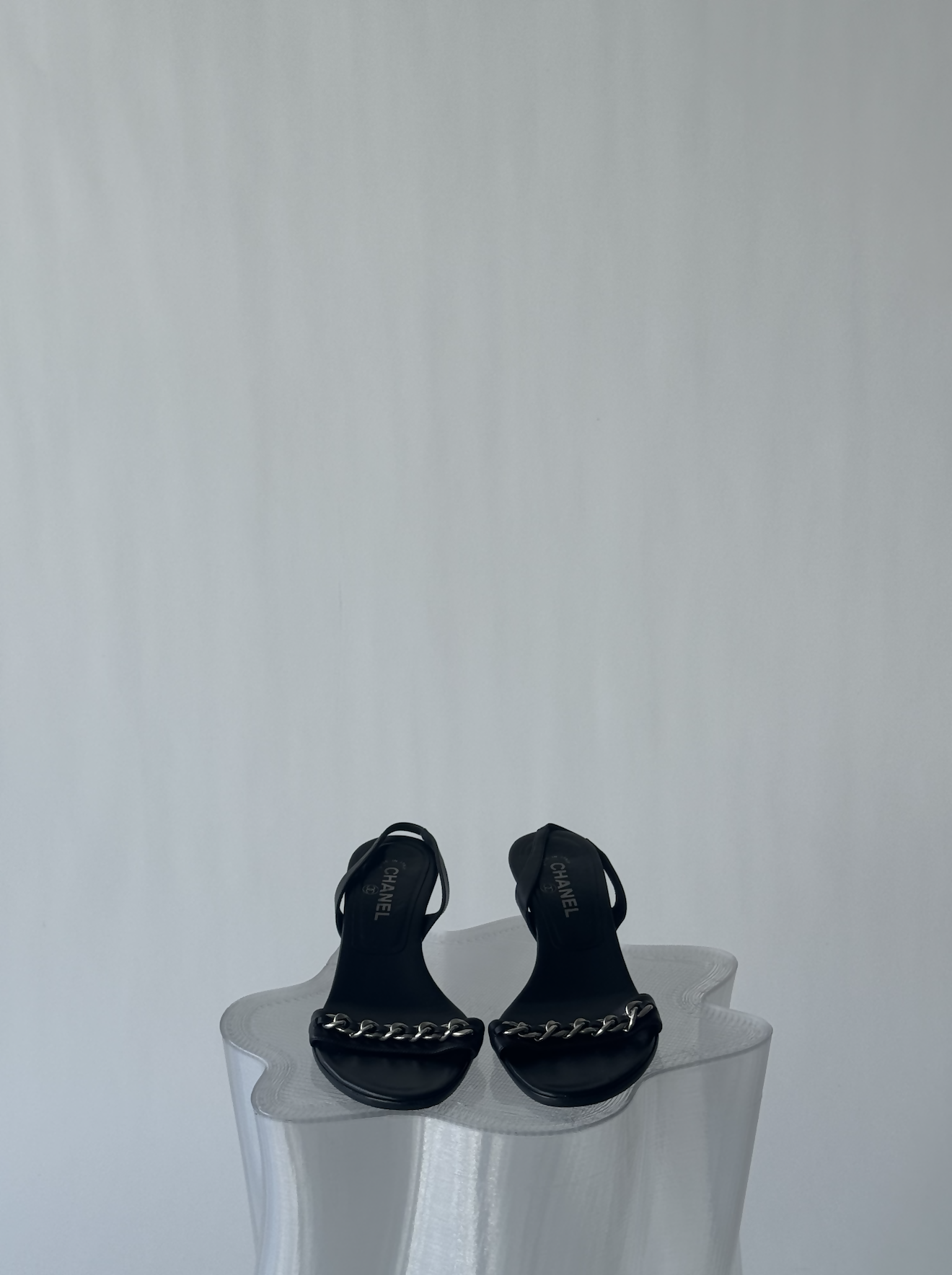 Chanel Slingbacks - Silver Chain (Full Set)