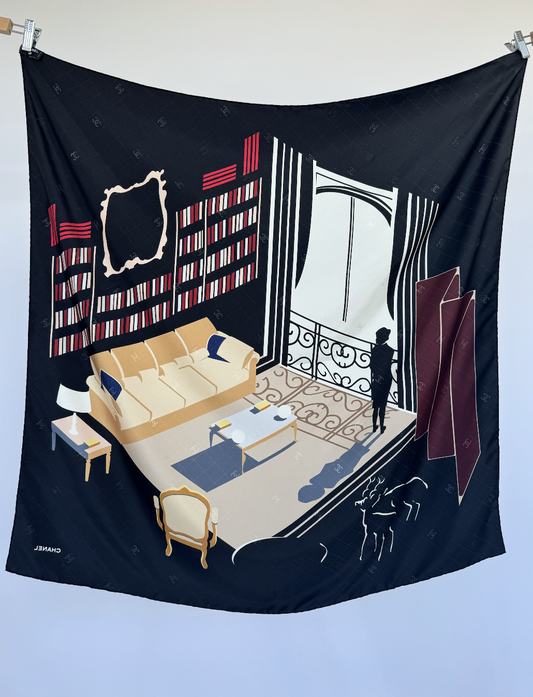 Chanel Coco's Apartment Interlocking CC Logo Scarf