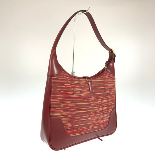 HERMES ?D carved seal made in 2000 one belt Shoulder Bag