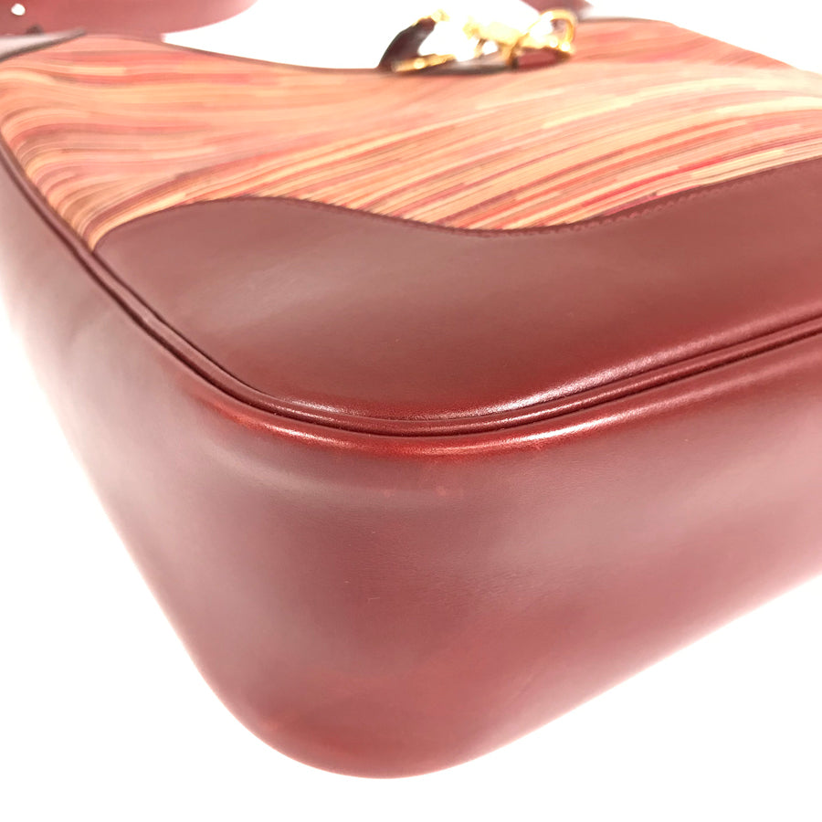 HERMES ?D carved seal made in 2000 one belt Shoulder Bag