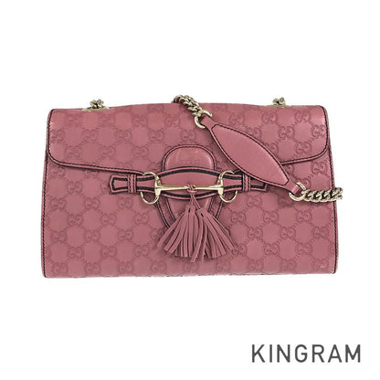 GUCCI Shima Emily Chain one belt tassel fringe Shoulder Bag