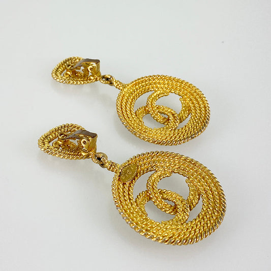 CHANEL COCO Mark   Circle Swing Earring