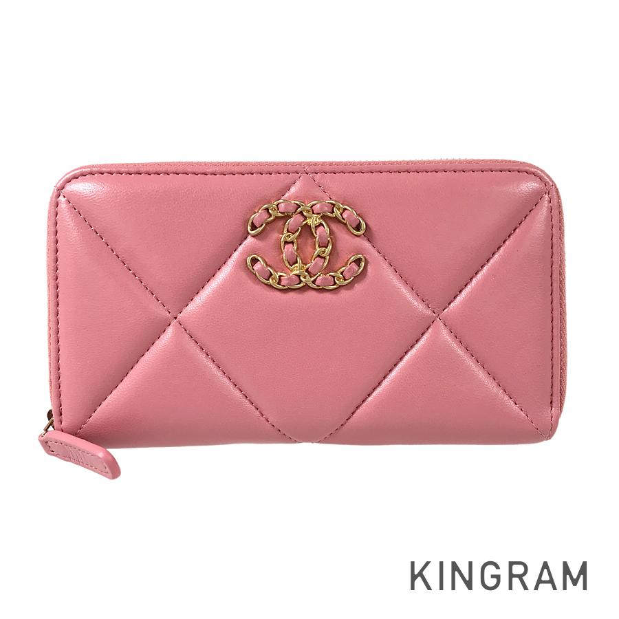 CHANEL Chanel 19 Small AP0948 Long wallet Round zipper