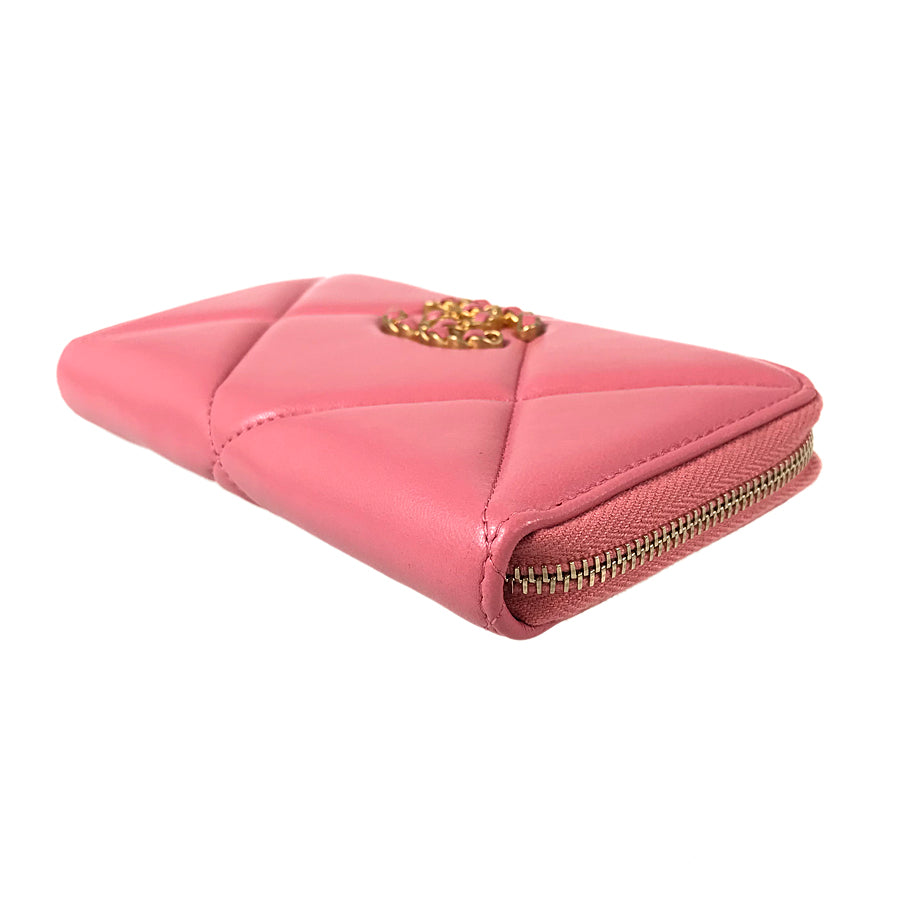 CHANEL Chanel 19 Small AP0948 Long wallet Round zipper