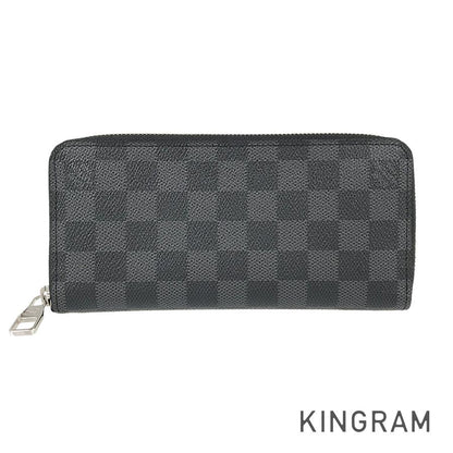 LOUIS VUITTON Damier Graphite Zippy Wallet Vertical N63095 Long wallet Round zipper