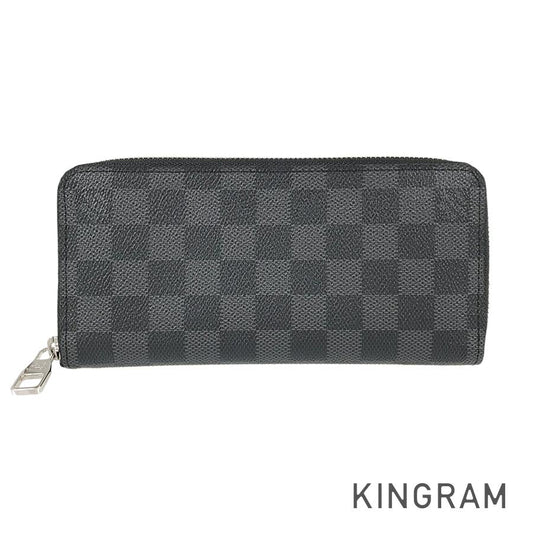 LOUIS VUITTON Damier Graphite Zippy Wallet Vertical N63095 Long wallet Round zipper