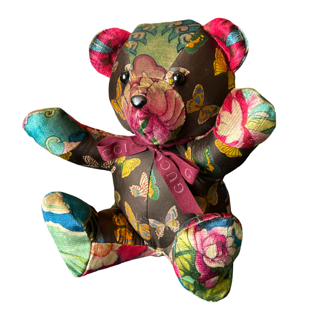 Farfalle   Silk Scarf Tender Teddy Bear